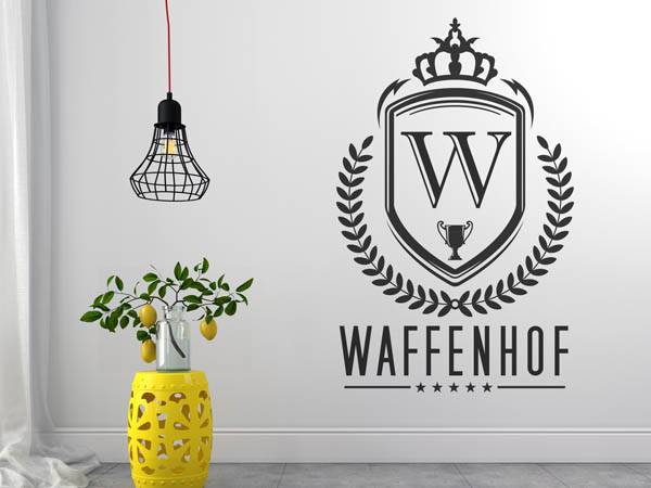 Wandtattoo Waffenhof Wappen