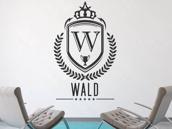 Wandtattoo Wald Wappen