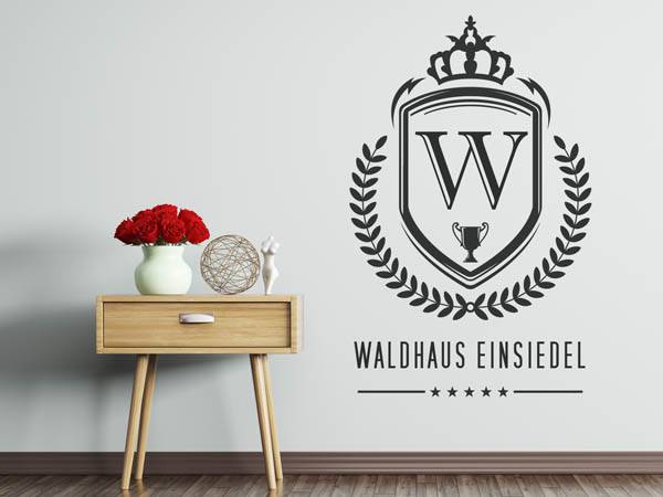 Wandtattoo Waldhaus Einsiedel Wappen