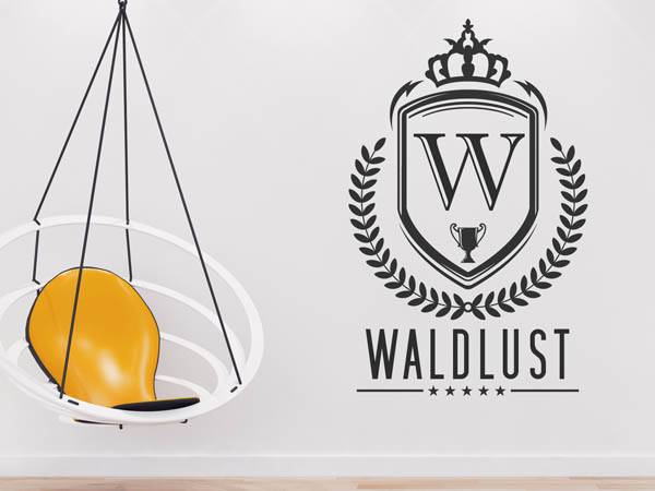 Wandtattoo Waldlust Wappen