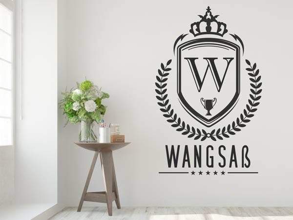 Wandtattoo Wangsaß Wappen
