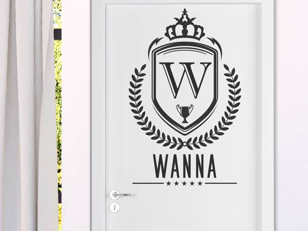 Wandtattoo Wanna Wappen