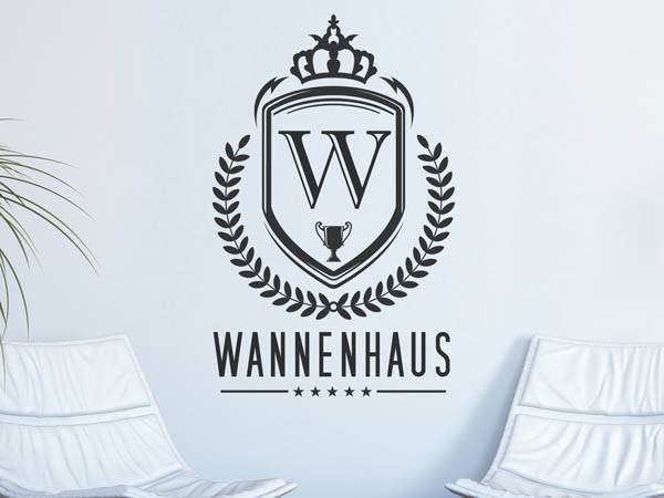 Wandtattoo Wannenhaus Wappen