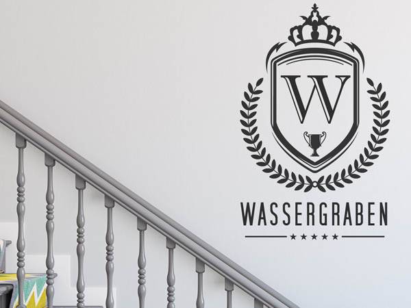 Wandtattoo Wassergraben Wappen