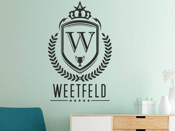 Wandtattoo Weetfeld Wappen