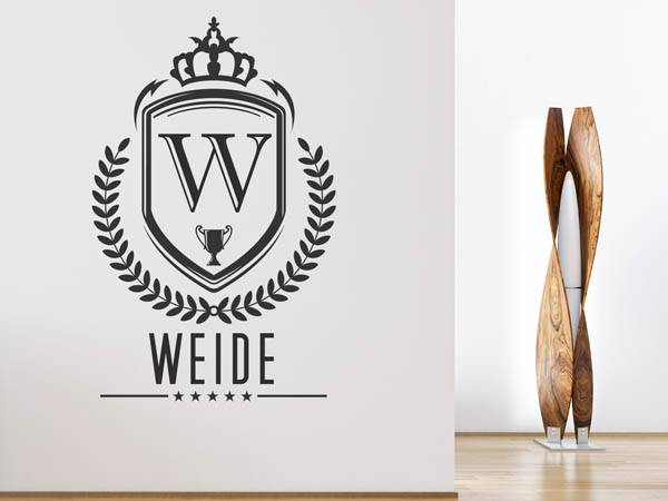 Wandtattoo Weide Wappen