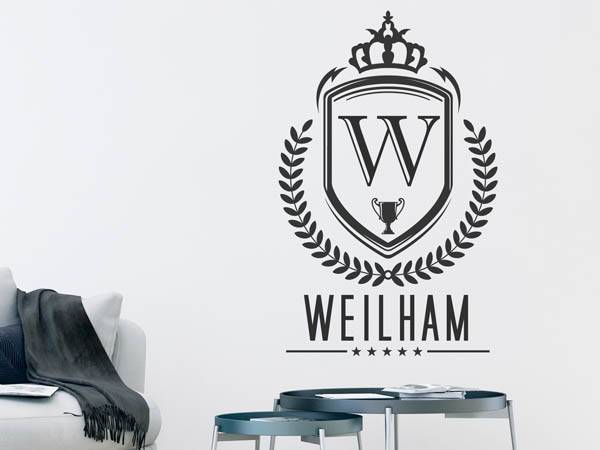Wandtattoo Weilham Wappen