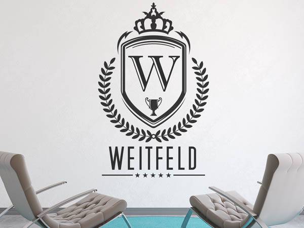 Wandtattoo Weitfeld Wappen