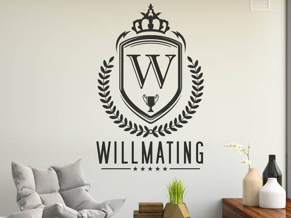 Wandtattoo Willmating Wappen