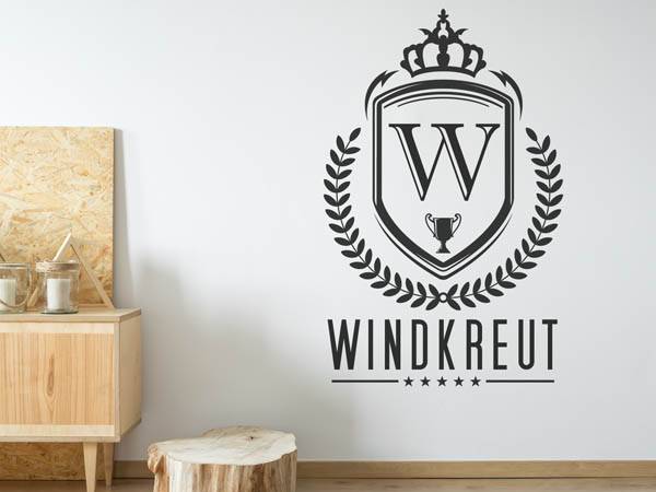 Wandtattoo Windkreut Wappen