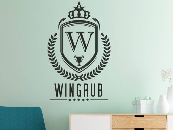 Wandtattoo Wingrub Wappen