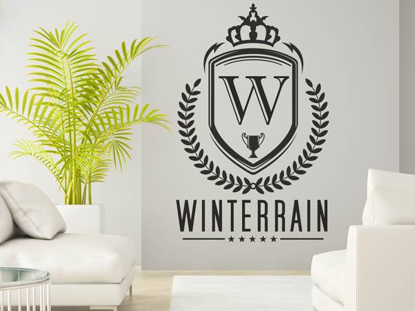 Wandtattoo Winterrain Wappen