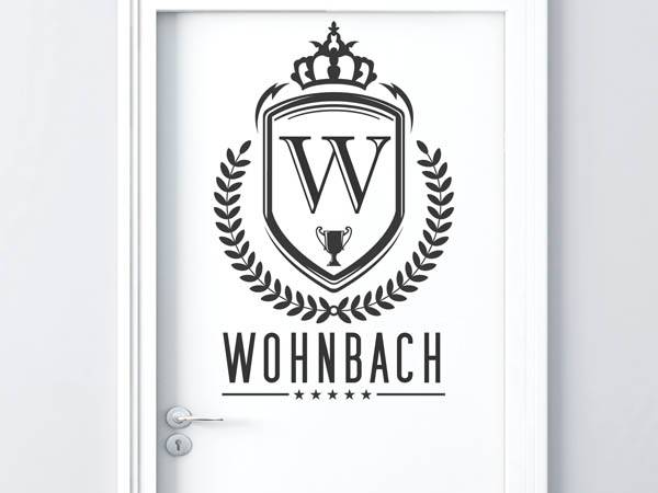Wandtattoo Wohnbach Wappen