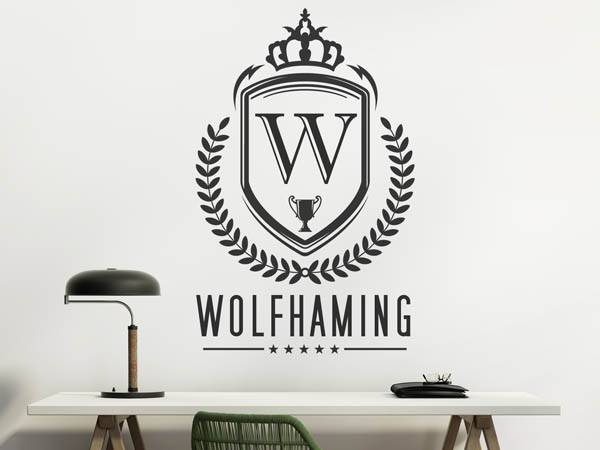 Wandtattoo Wolfhaming Wappen