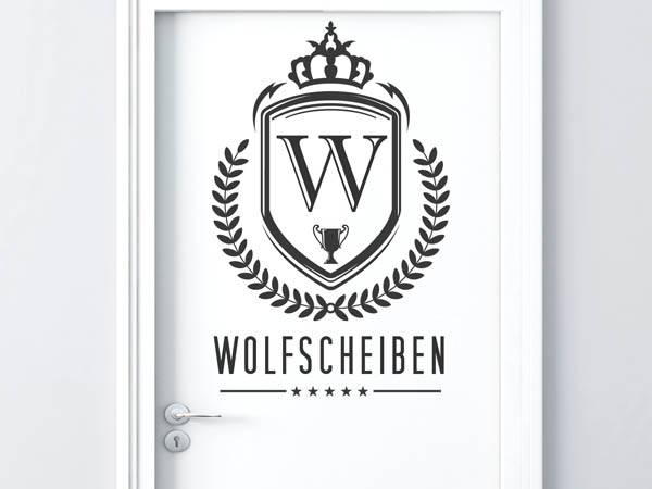 Wandtattoo Wolfscheiben Wappen