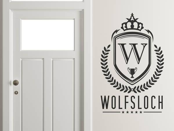 Wandtattoo Wolfsloch Wappen