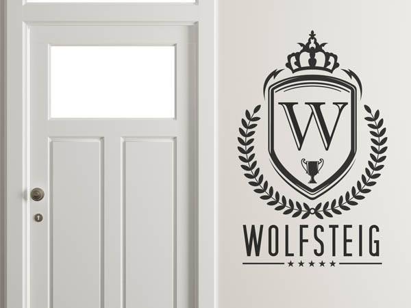 Wandtattoo Wolfsteig Wappen