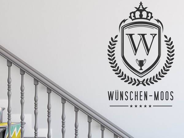 Wandtattoo Wünschen-Moos Wappen