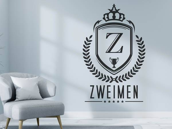 Wandtattoo Zweimen Wappen