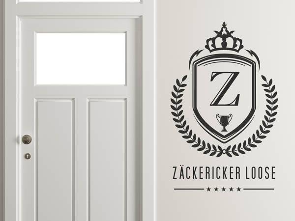 Wandtattoo Zäckericker Loose Wappen