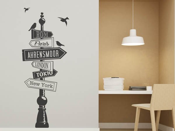 Wandtattoo Ahrensmoor Wegweiser