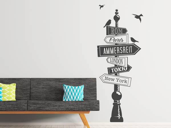 Wandtattoo Ammersreit Wegweiser