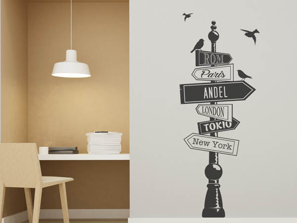 Wandtattoo Andel Wegweiser