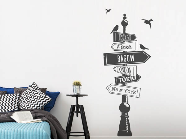 Wandtattoo Bagow Wegweiser