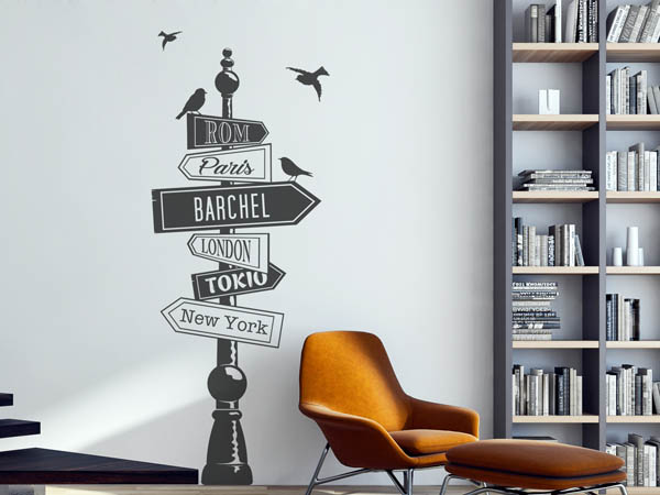 Wandtattoo Barchel Wegweiser