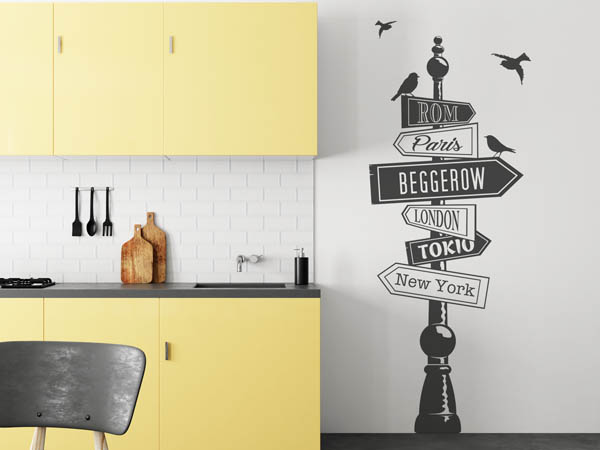 Wandtattoo Beggerow Wegweiser
