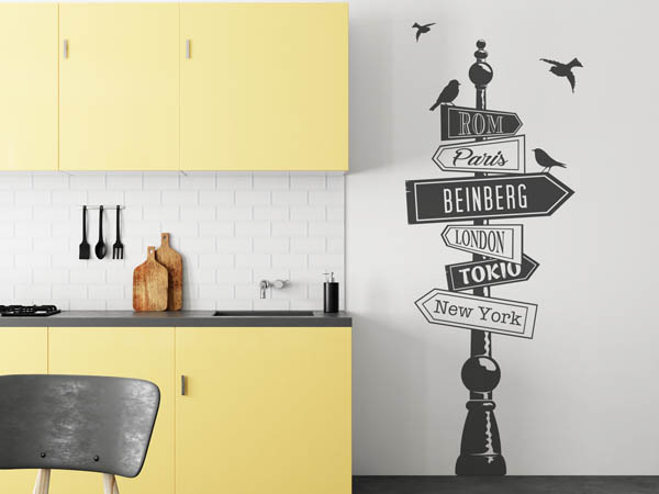 Wandtattoo Beinberg Wegweiser