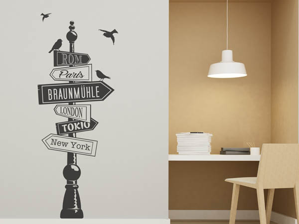 Wandtattoo Braunmühle Wegweiser