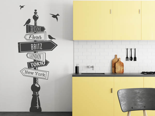 Wandtattoo Britz Wegweiser