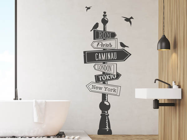 Wandtattoo Caminau Wegweiser