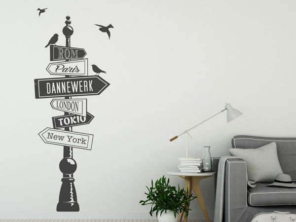 Wandtattoo Dannewerk Wegweiser