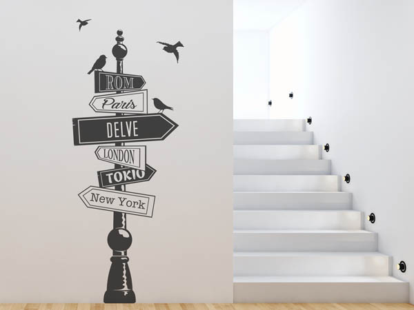 Wandtattoo Delve Wegweiser