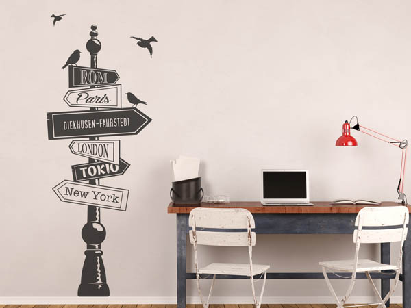 Wandtattoo Diekhusen-Fahrstedt Wegweiser