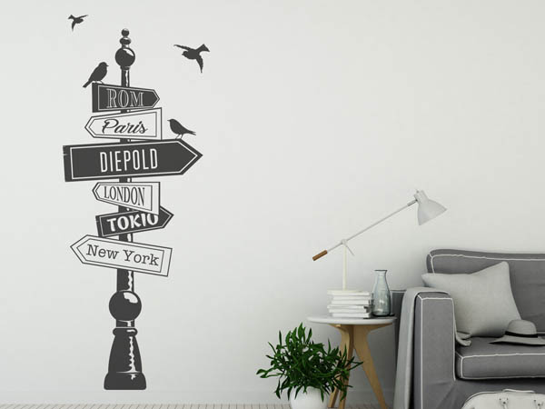 Wandtattoo Diepold Wegweiser