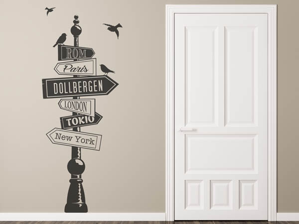 Wandtattoo Dollbergen Wegweiser