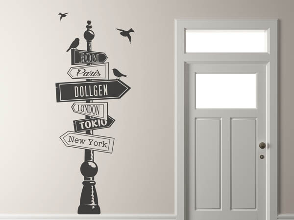 Wandtattoo Dollgen Wegweiser