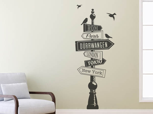 Wandtattoo Dürrwangen Wegweiser
