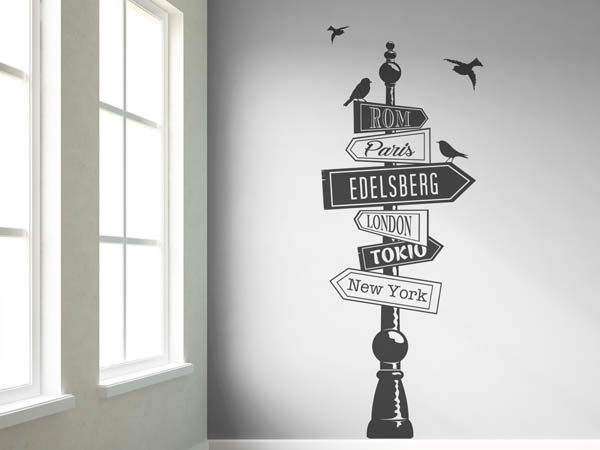 Wandtattoo Edelsberg Wegweiser