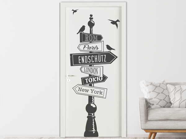 Wandtattoo Endschütz Wegweiser