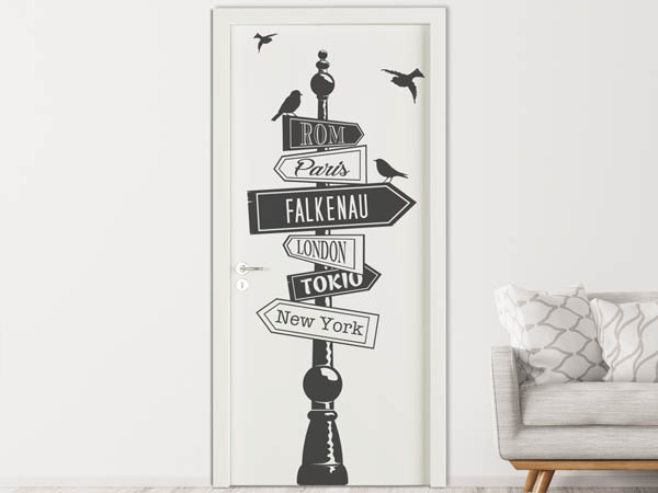 Wandtattoo Falkenau Wegweiser