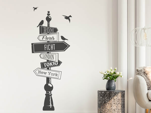 Wandtattoo Ficht Wegweiser