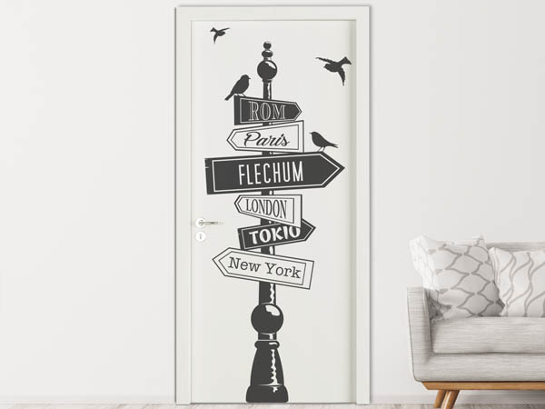 Wandtattoo Flechum Wegweiser