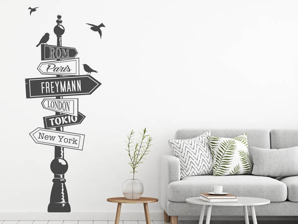Wandtattoo Freymann Wegweiser