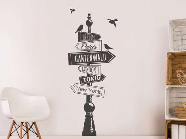 Wandtattoo Gantenwald Wegweiser