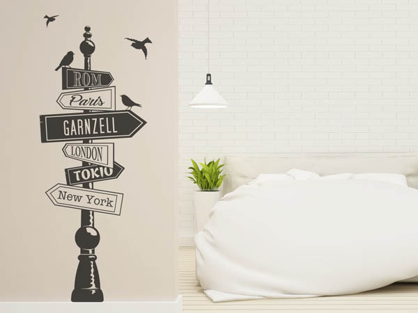 Wandtattoo Garnzell Wegweiser