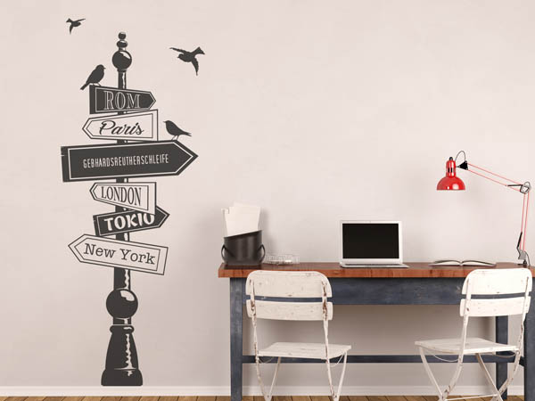 Wandtattoo Gebhardsreutherschleife Wegweiser